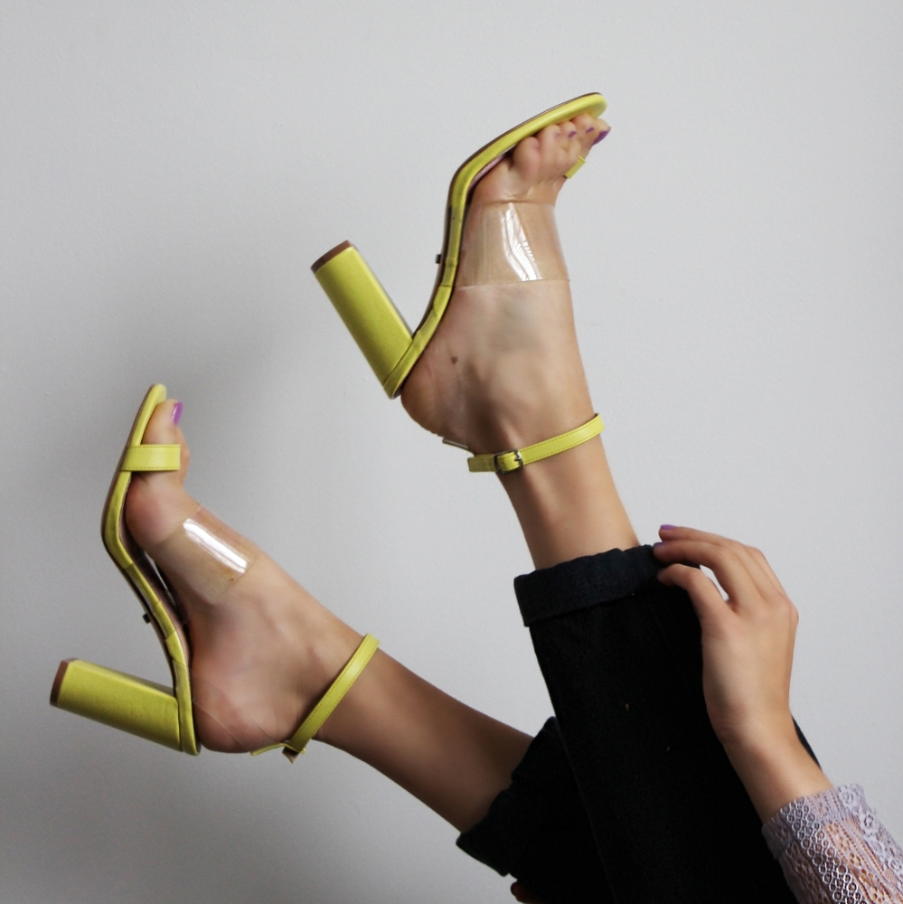 PVC Heeled Sandals